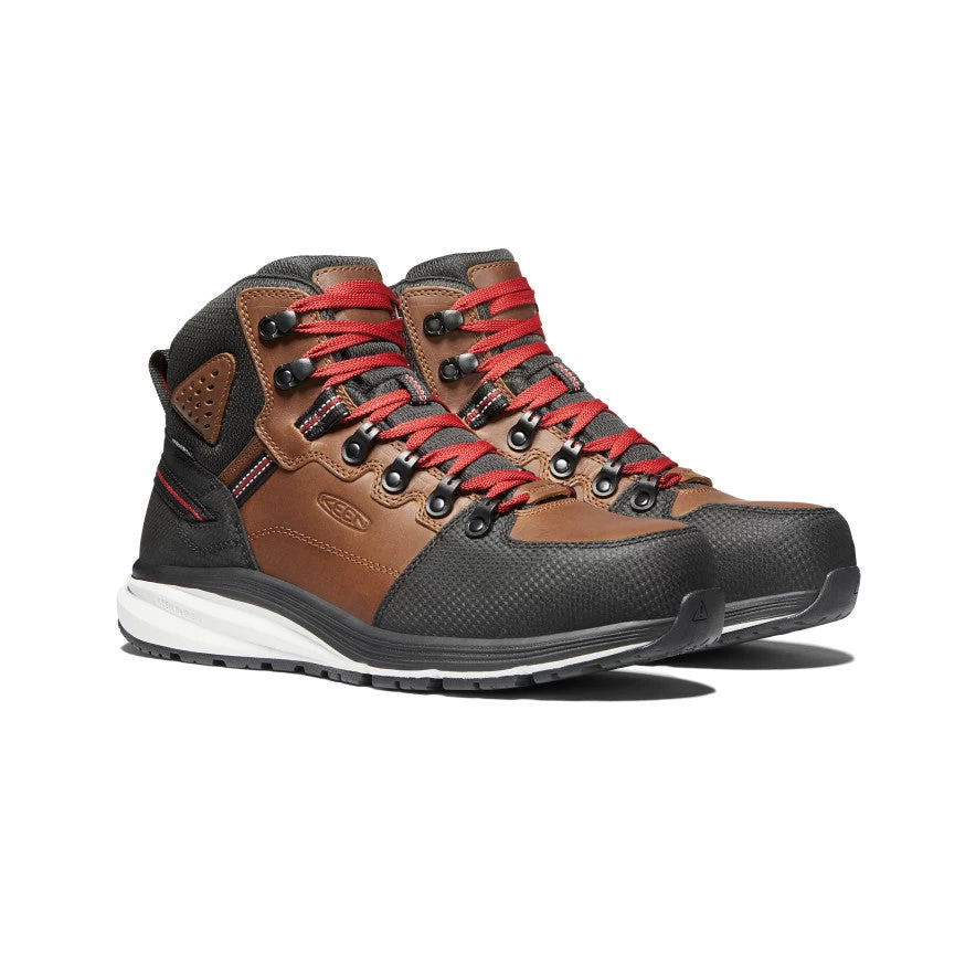 Keen Men's Red Hook Waterproof Boot (Carbon-Fiber Toe) | Tobacco/Black - Image 2