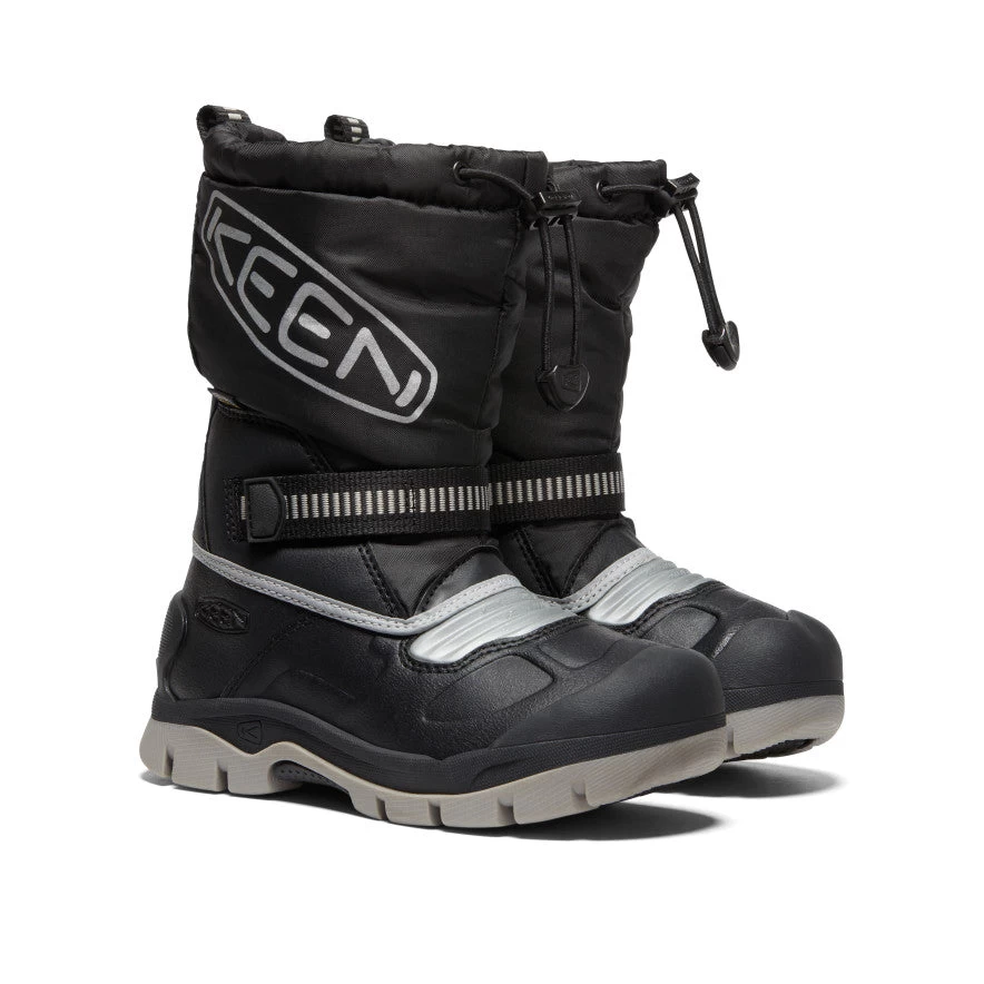 Keen Little Kids' Snow Troll Waterproof Boot | Black/Silver - Image 2