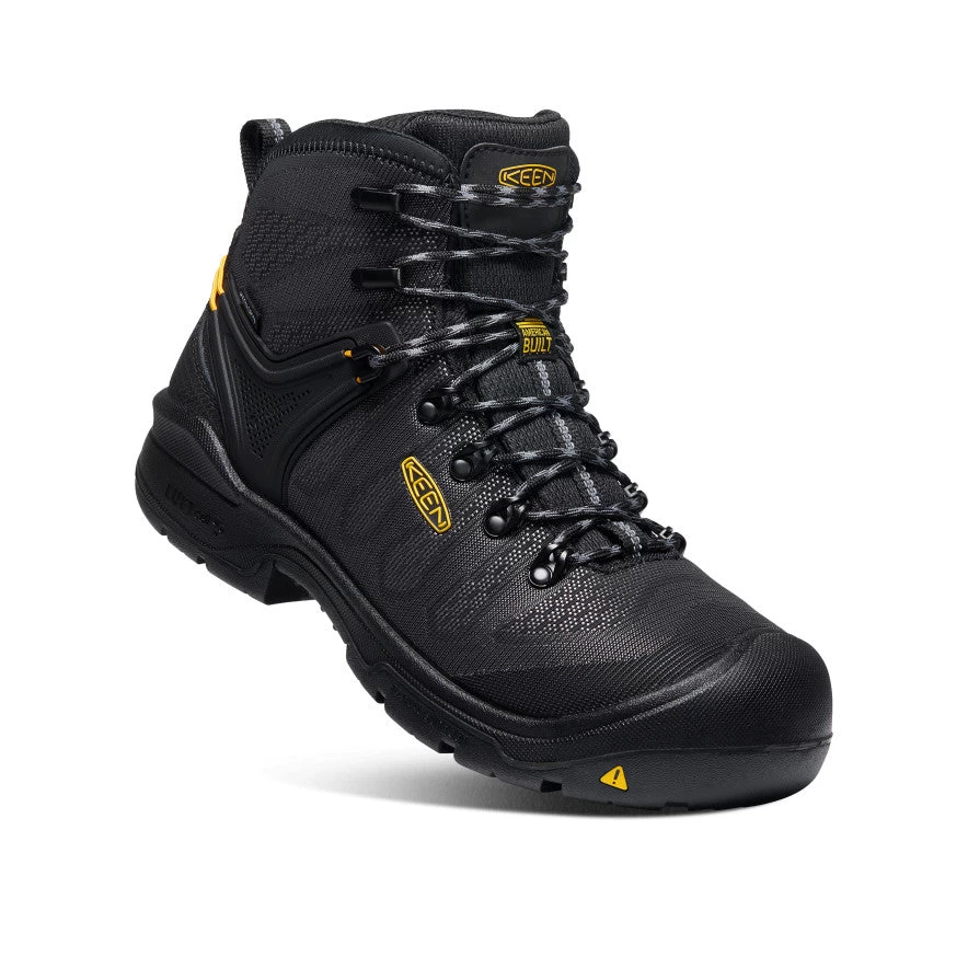 Keen Men's Dearborn 6" Waterproof Boot (Carbon-Fiber Toe) | Black/Steel Grey - Image 3