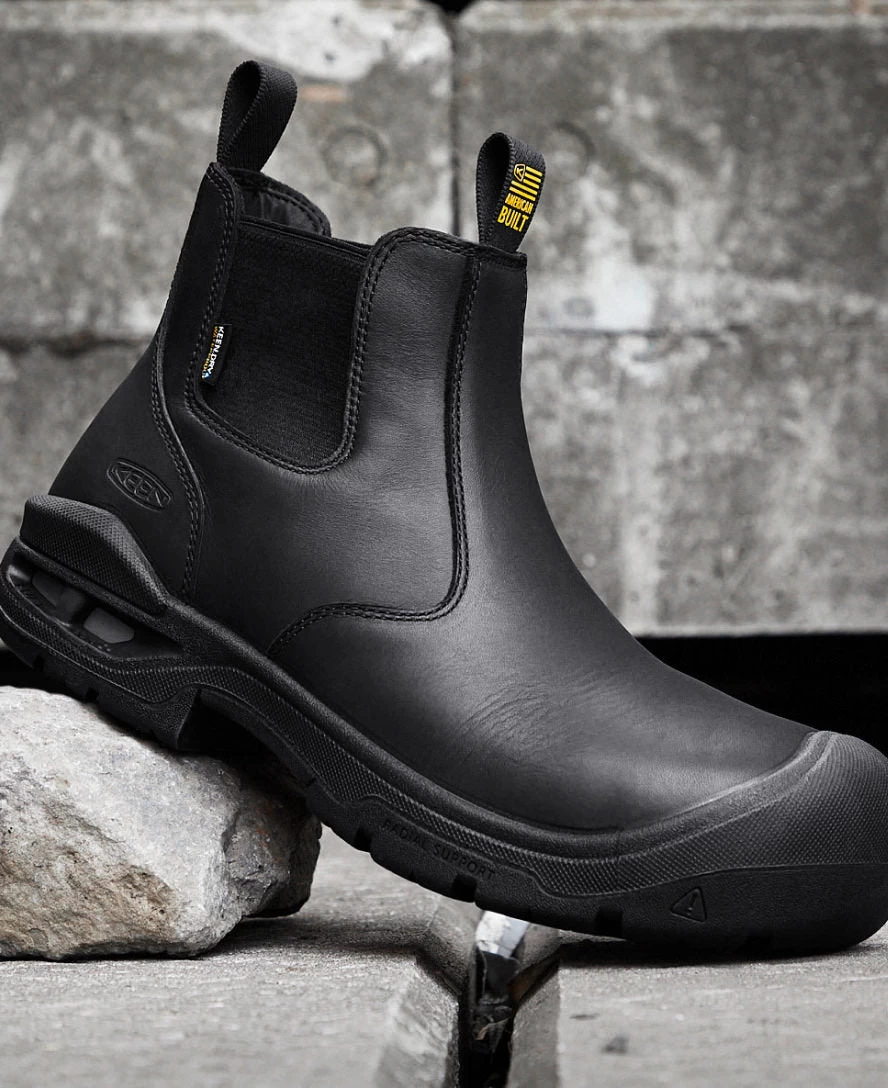 Keen Men's Juneau Romeo Waterproof Boot (Carbon-Fiber Toe) | Black/Black - Image 7