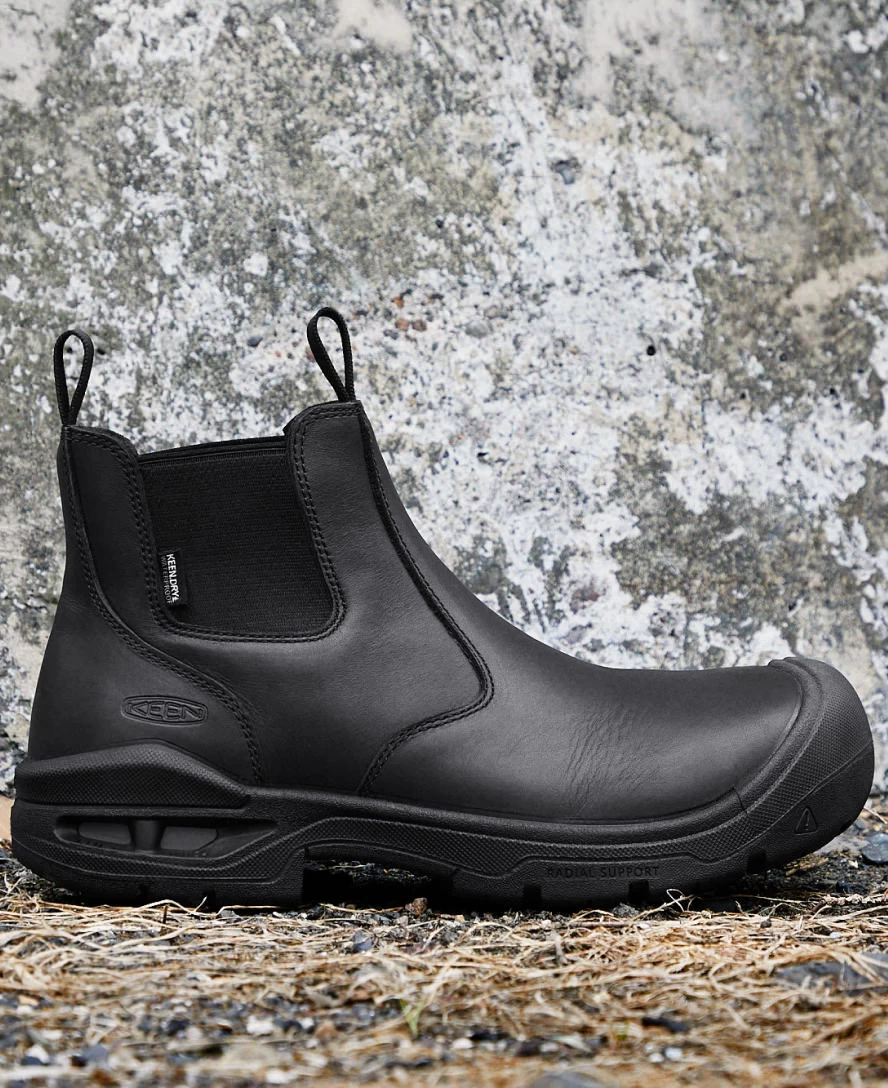 Keen Men's Juneau Romeo Waterproof Boot (Carbon-Fiber Toe) | Black/Black - Image 8