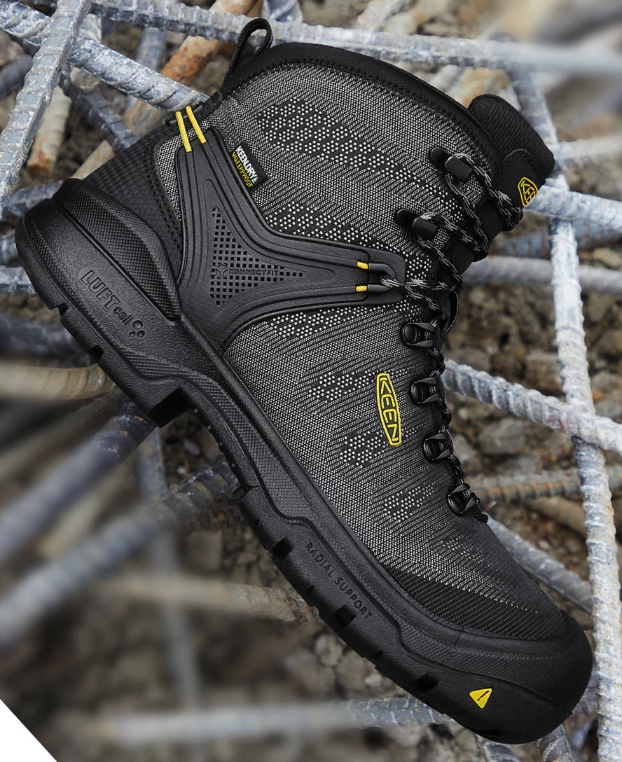 Keen Men's Dearborn 6" Waterproof Boot (Carbon-Fiber Toe) | Black/Steel Grey - Image 7