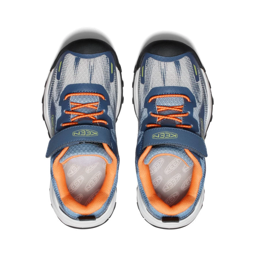 Keen Little Kids' Wanduro Speed Hiking Shoe | Vintage Indigo/Tangerine - Image 4
