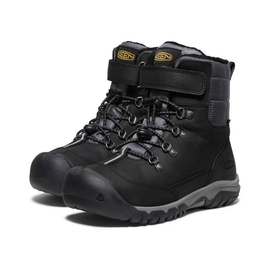 Keen Big Kids' Kanibou Waterproof Winter Boot | Black/Magnet - Image 2