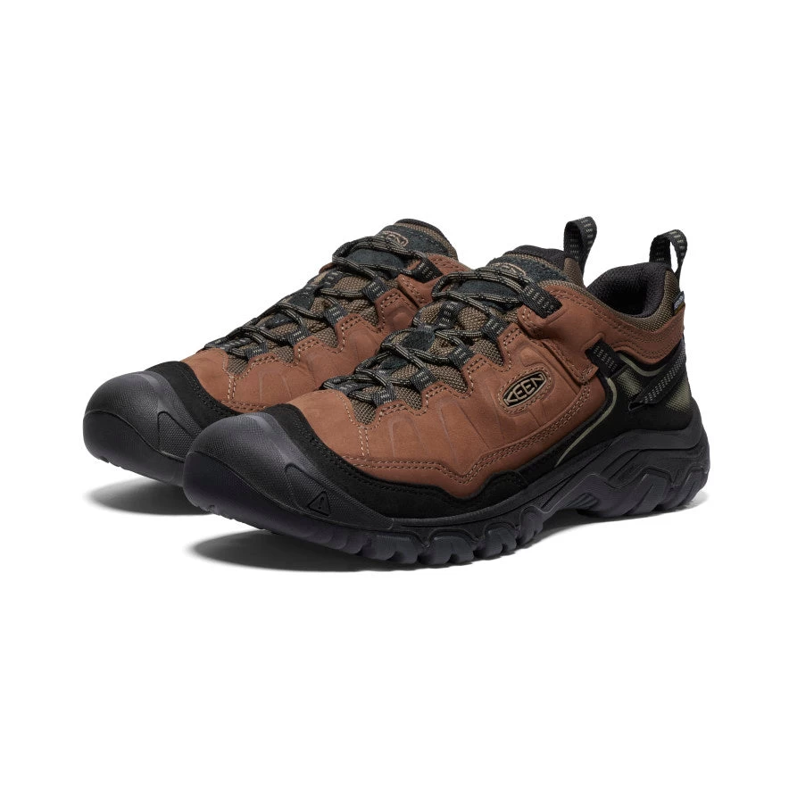 Keen Men's Targhee IV Wide Waterproof Hiking Shoe | Bison/Black - Image 2
