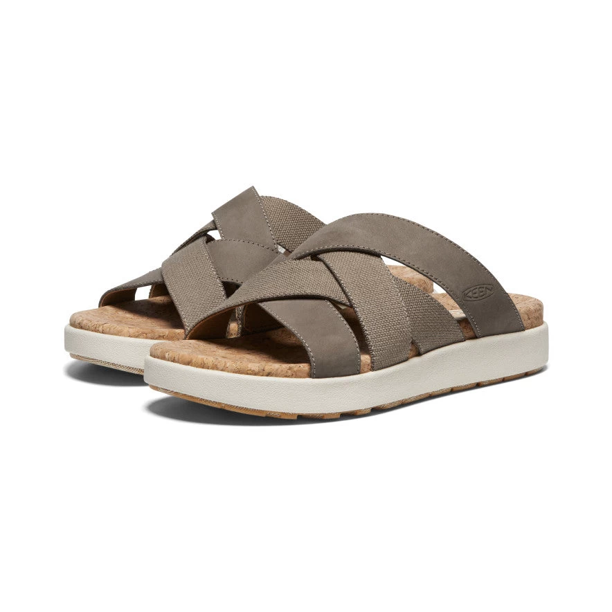 Keen Women's Elle Mixed Slide | Brindle/Birch - Image 2