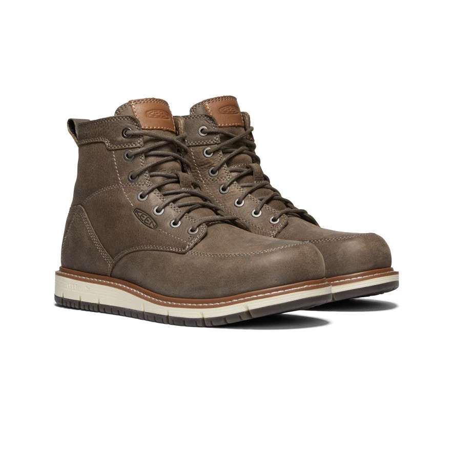 Keen Men's San Jose 6" Boot (Aluminum Toe) | Falcon/Caramel Cafe - Image 2