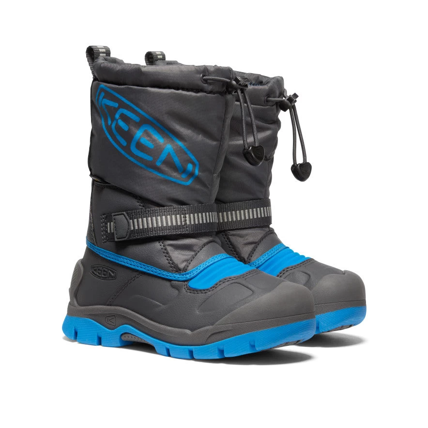 Keen Little Kids' Snow Troll Waterproof Boot | Magnet/Blue Aster - Image 2