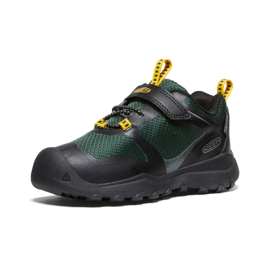 Keen Little Kids' Wanduro Waterproof Shoe | Black/Greener Pastures - Image 3