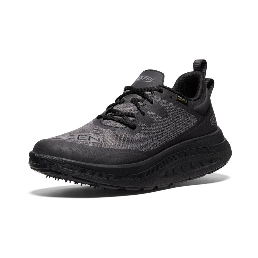 Keen Men's WK400 Waterproof Walking Shoe | Black/Black - Image 3
