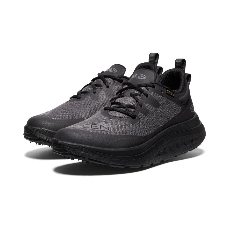 Keen Men's WK400 Waterproof Walking Shoe | Black/Black - Image 2