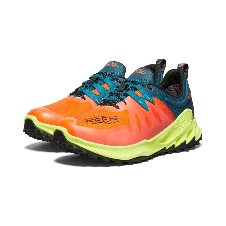 Keen Men's Zionic Waterproof Hiking Shoe | Scarlet Ibis/Deep Lagoon - Image 2