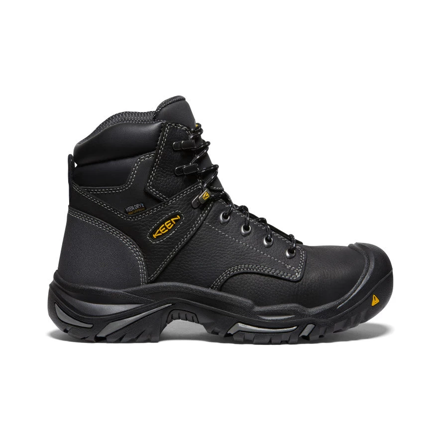 Keen Men's Mt Vernon 6" Waterproof Boot (Steel Toe) | Black