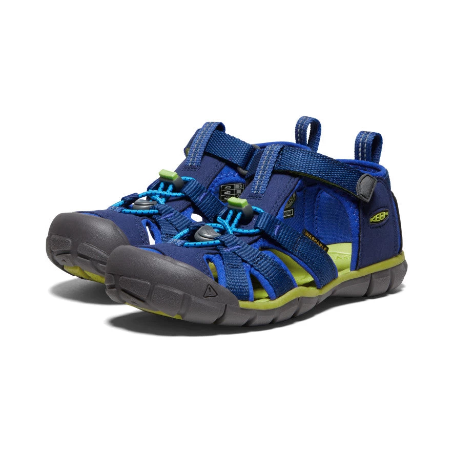 Keen Big Kids' Seacamp II CNX | Blue Depths/Chartreuse - Image 2