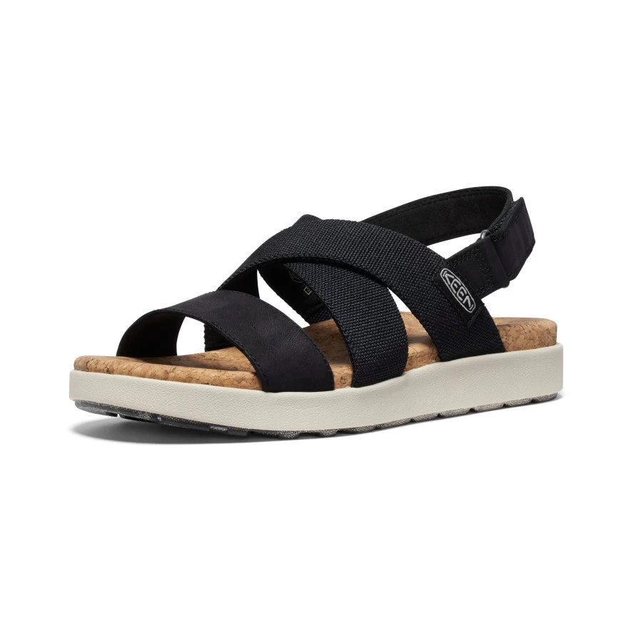 Keen Women's Elle Criss Cross Sandal | Black/Birch - Image 3