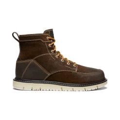 Keen Men's San Jose 6" Boot (Soft Toe) | Coffee Bean/Star White