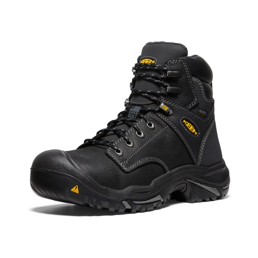 Keen Men's Mt Vernon 6" Waterproof Boot (Steel Toe) | Black - Image 3