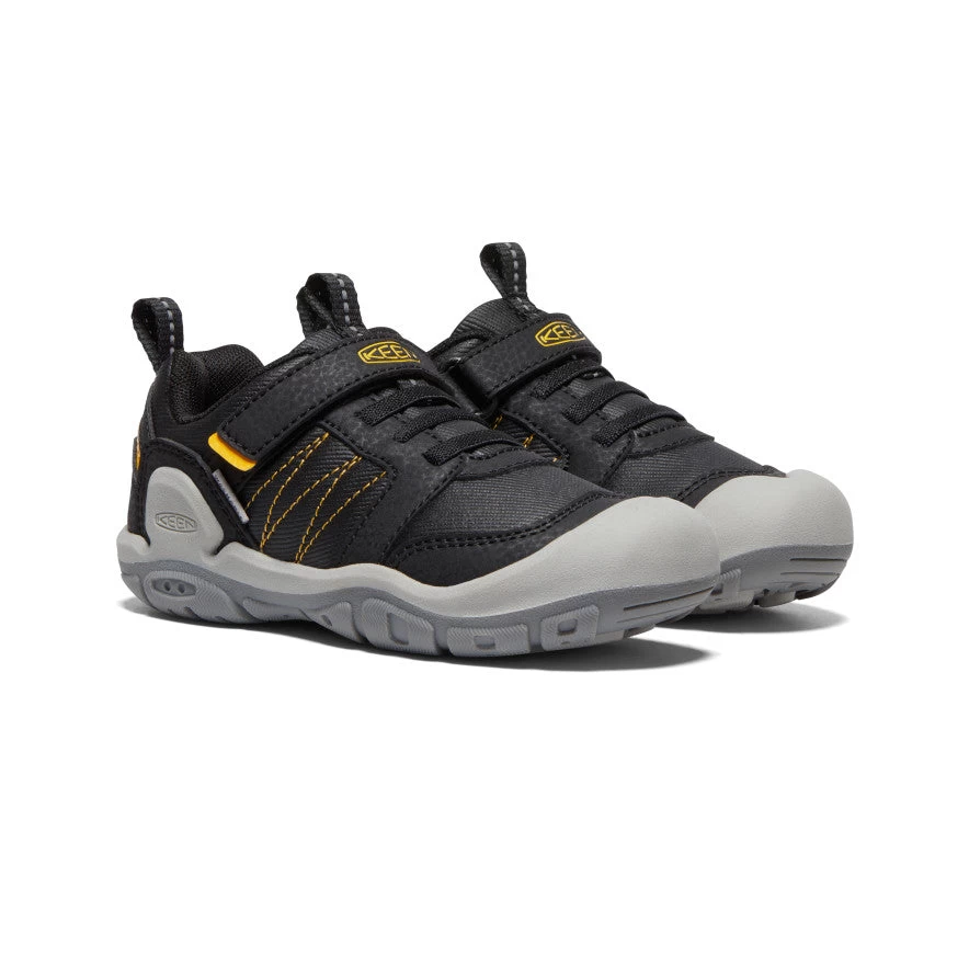 Little Kids' Knotch Peak Sneaker | Black/KEEN Yellow - Image 2
