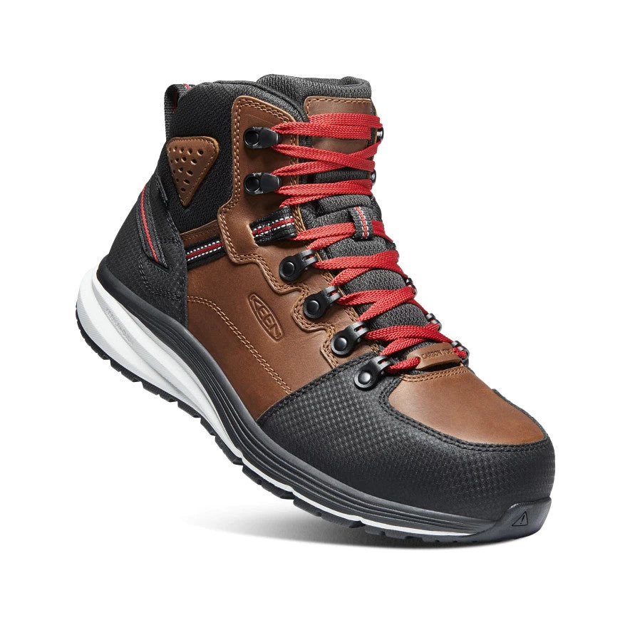 Keen Men's Red Hook Waterproof Boot (Carbon-Fiber Toe) | Tobacco/Black - Image 3