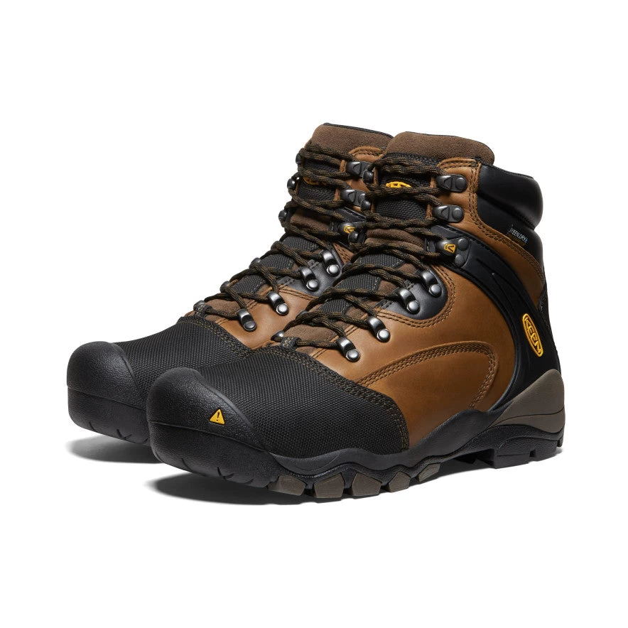 Keen Men's Louisville 6" MET Waterproof Boot (Steel Toe) | Slate Black - Image 2