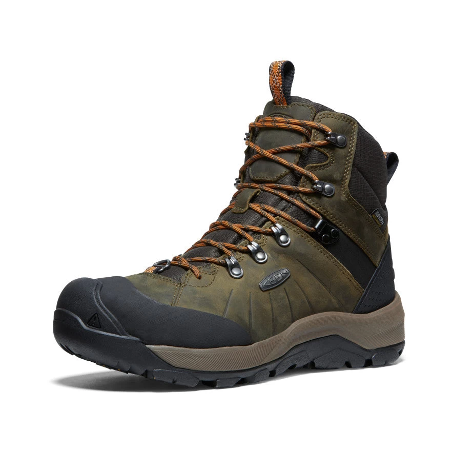 Keen Men's Revel IV Polar Waterproof Boot | Dark Olive/Marmalade - Image 3
