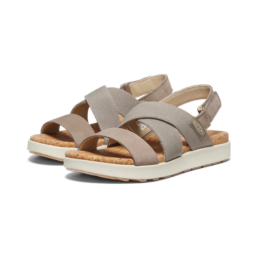Keen Women's Elle Criss Cross Sandal | Brindle/Birch - Image 2