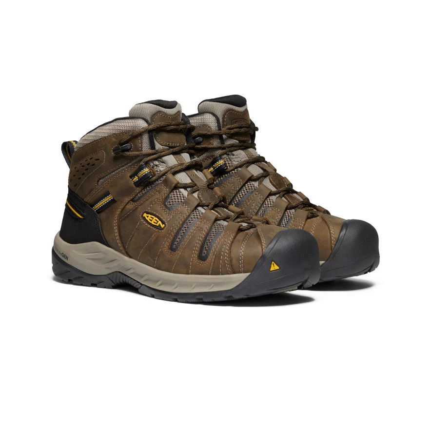 Keen Men's Flint II Boot (Steel Toe) | Cascade Brown/Golden Rod - Image 2