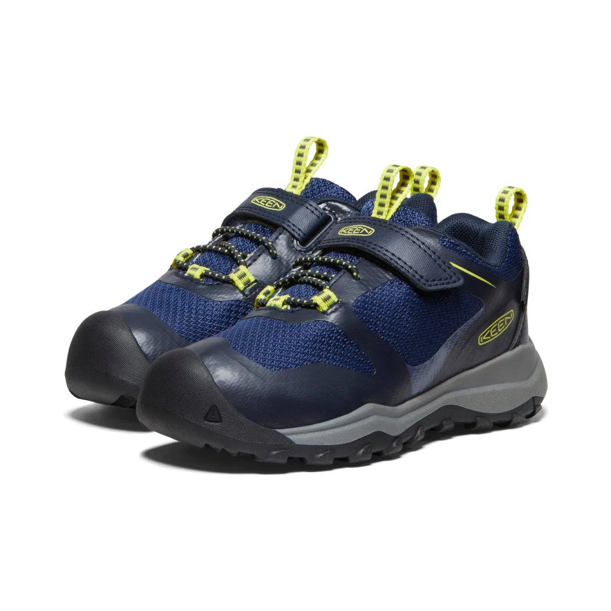 Keen Little Kids' Wanduro Waterproof Shoe | Sky Captain/Evening Primrose - Image 2