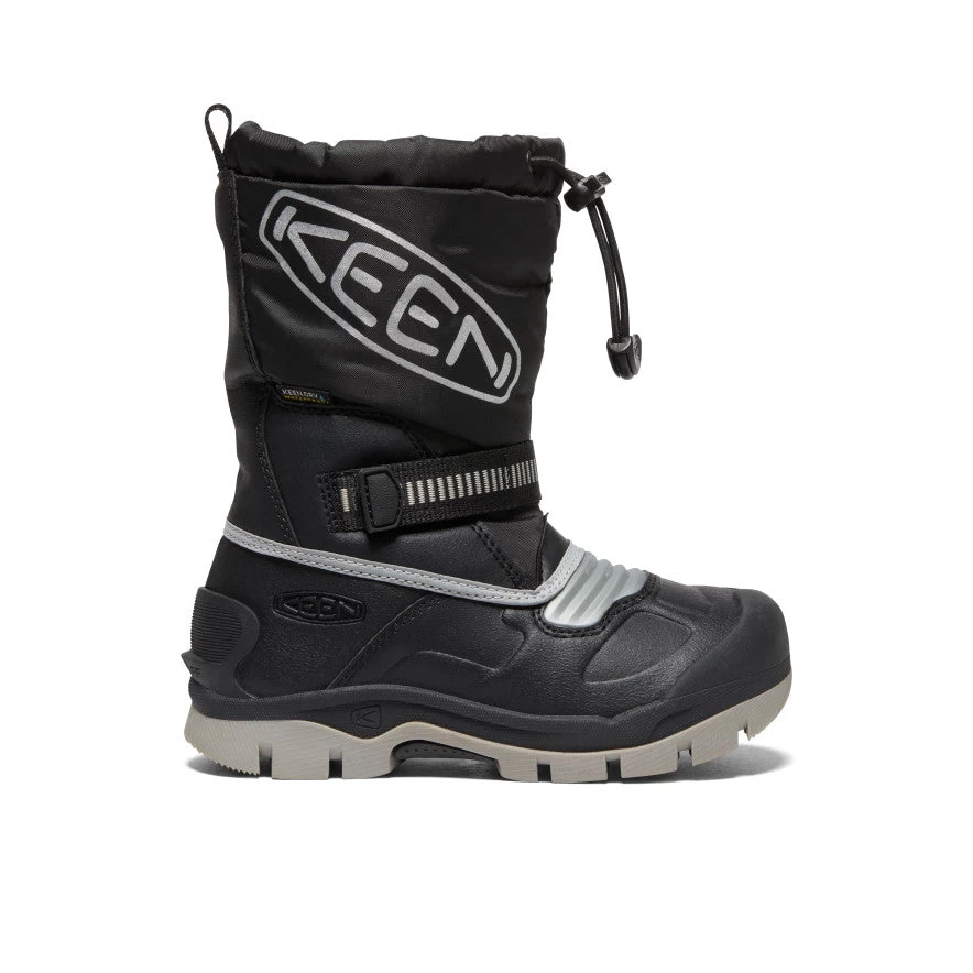 Keen Little Kids' Snow Troll Waterproof Boot | Black/Silver