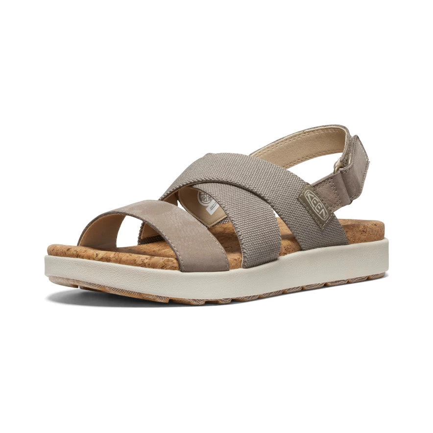 Keen Women's Elle Criss Cross Sandal | Brindle/Birch - Image 3