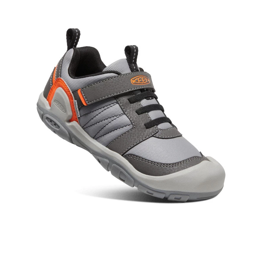Keen Big Kids' Knotch Peak Sneaker | Magnet/Safety Orange - Image 3
