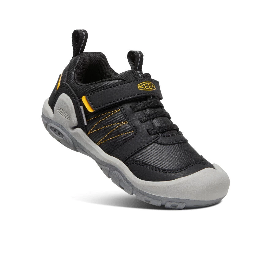 Little Kids' Knotch Peak Sneaker | Black/KEEN Yellow - Image 3