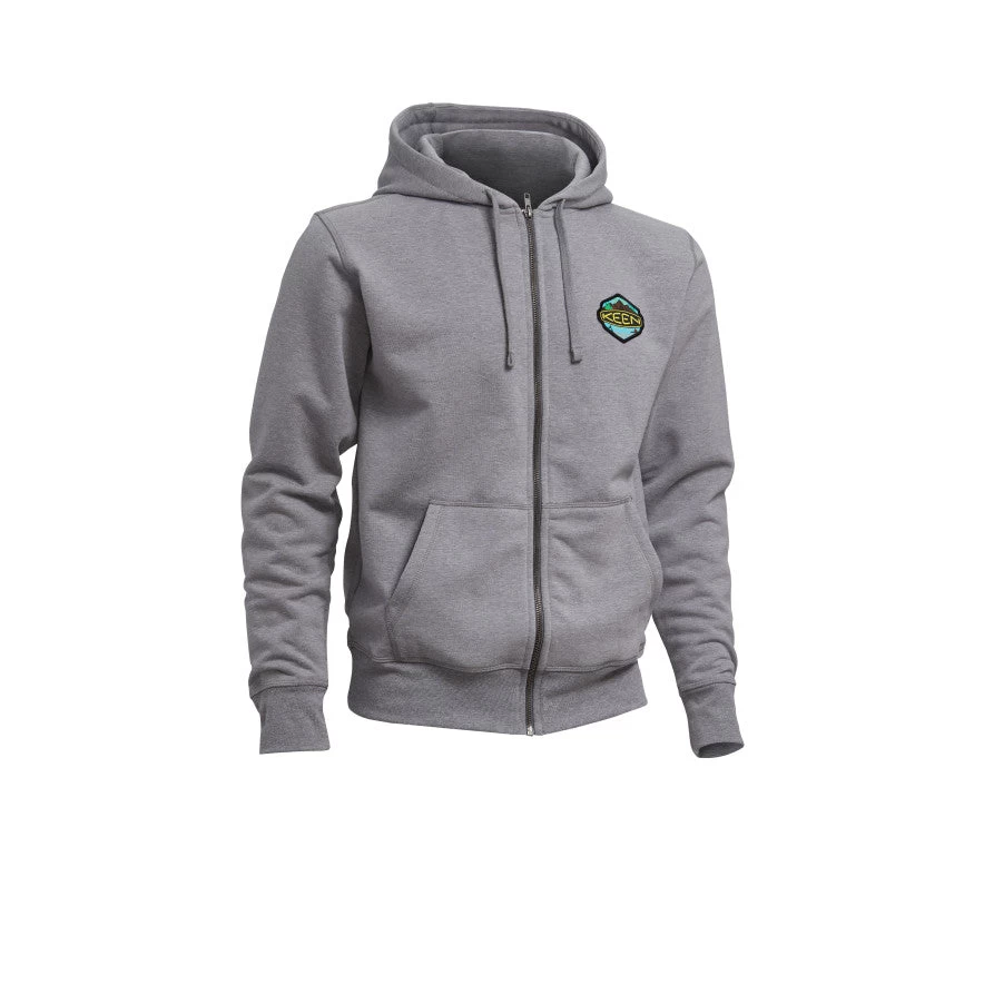 Keen Men's Badge Hoodie | Medium Gray Heather