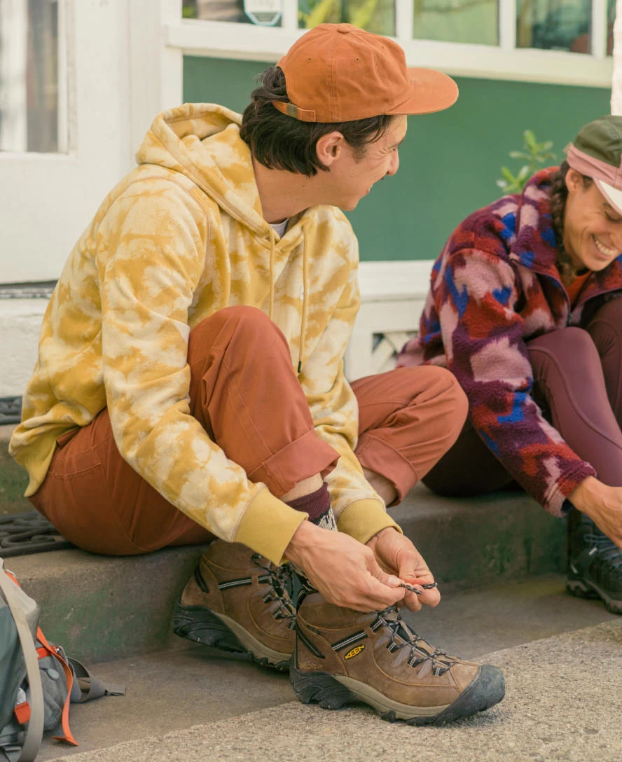 Keen Men's Targhee II Mid Waterproof Hiking Boots | Shitake/Brindle - Image 6