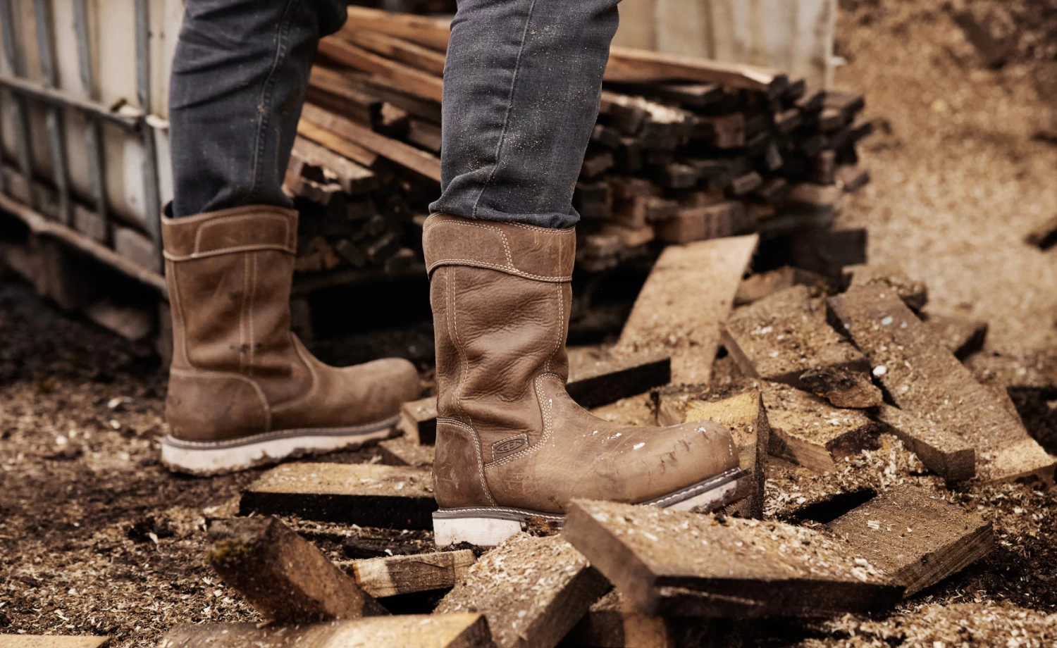 Keen Men's Cincinnati Wellington (Soft Toe) | Belgian/Off White - Image 5