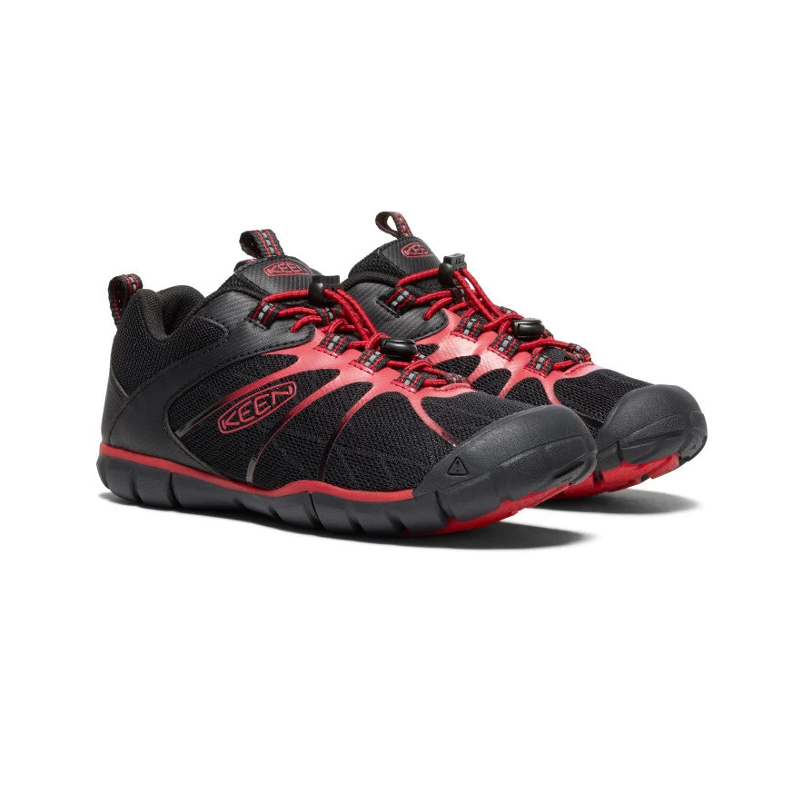 Keen Big Kids' Chandler 2 CNX Sneaker | Black/Red Carpet - Image 2