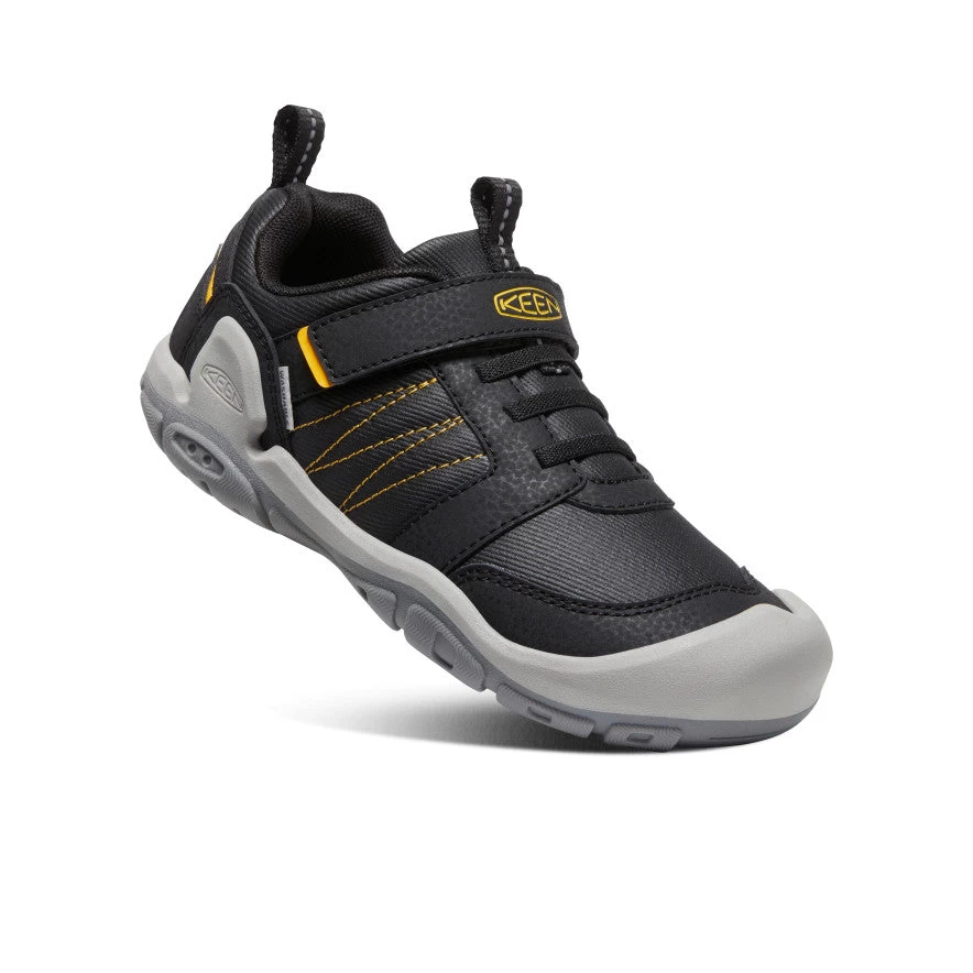 Big Kids' Knotch Peak Sneaker | Black/KEEN Yellow - Image 3