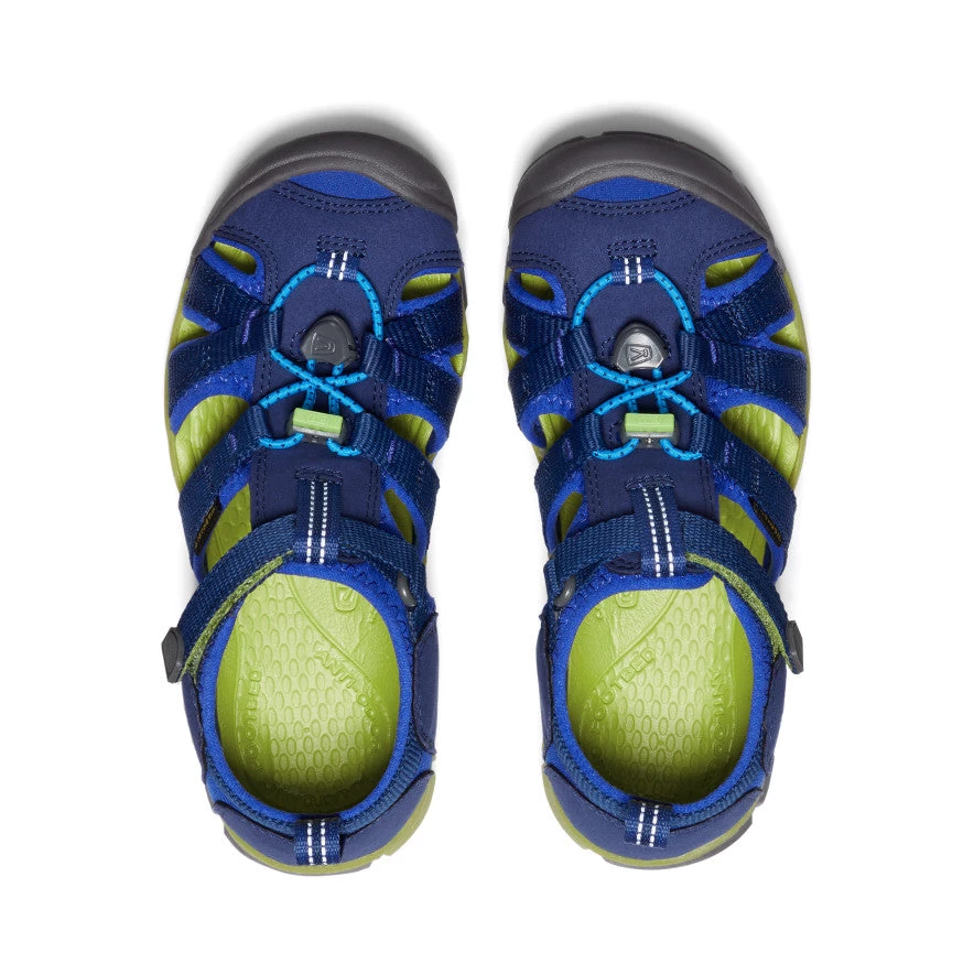 Keen Big Kids' Seacamp II CNX | Blue Depths/Chartreuse - Image 4