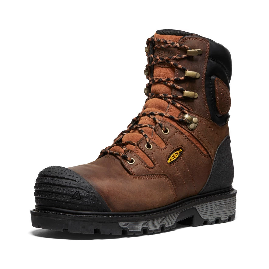 Keen Men's Camden 8" Insulated Waterproof Boot (Carbon-Fiber Toe) | Leather Brown/Black - Image 3