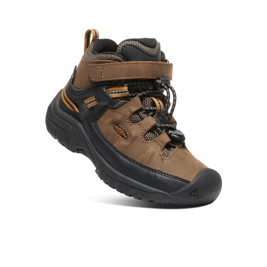 Keen Little Kids' Targhee Waterproof Boot | Dark Earth/Golden Brown - Image 3