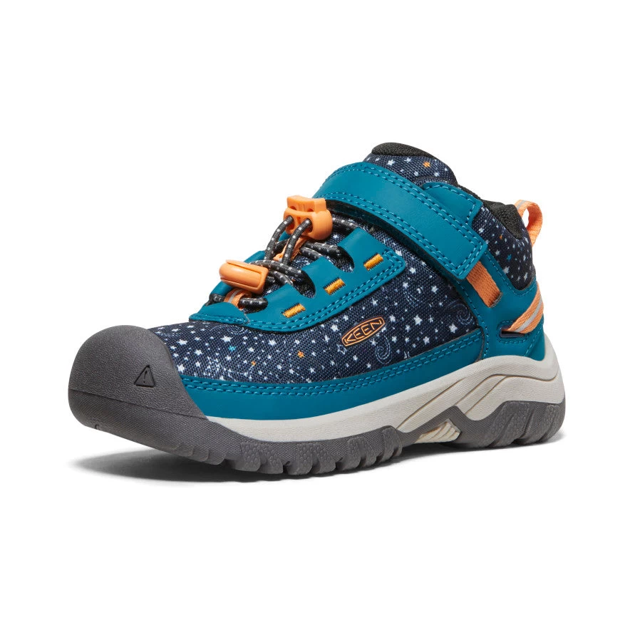 Keen Little Kids' Targhee Sport Vent Shoe | Deep Lagoon/Tangerine - Image 3