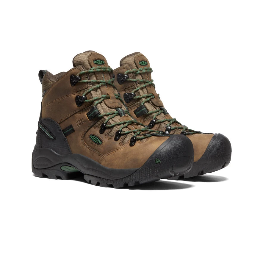 Keen Men's Pittsburgh Energy 6" Waterproof Boot (Carbon-Fiber Toe) | Cascade Brown/Greener Pastures - Image 2