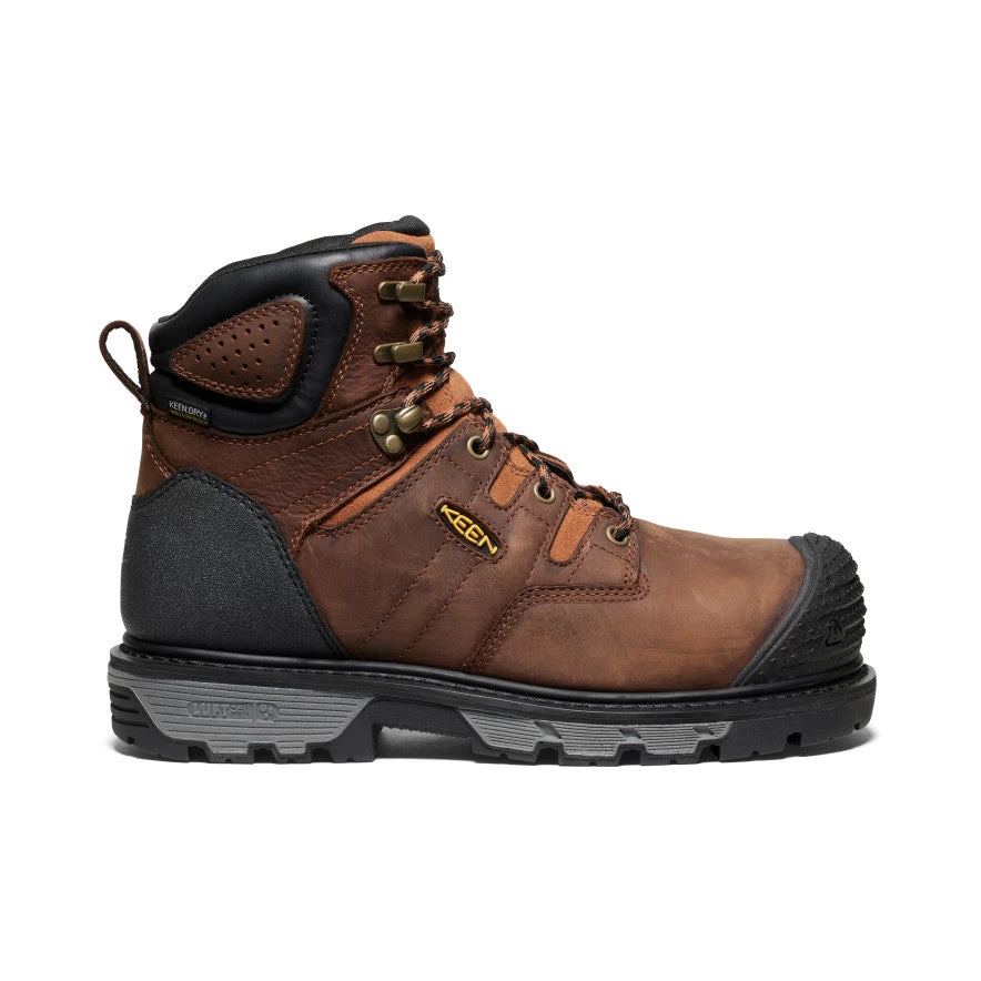 Keen Men's Camden 6" Waterproof Boot (Carbon-Fiber Toe) | Leather Brown/Black