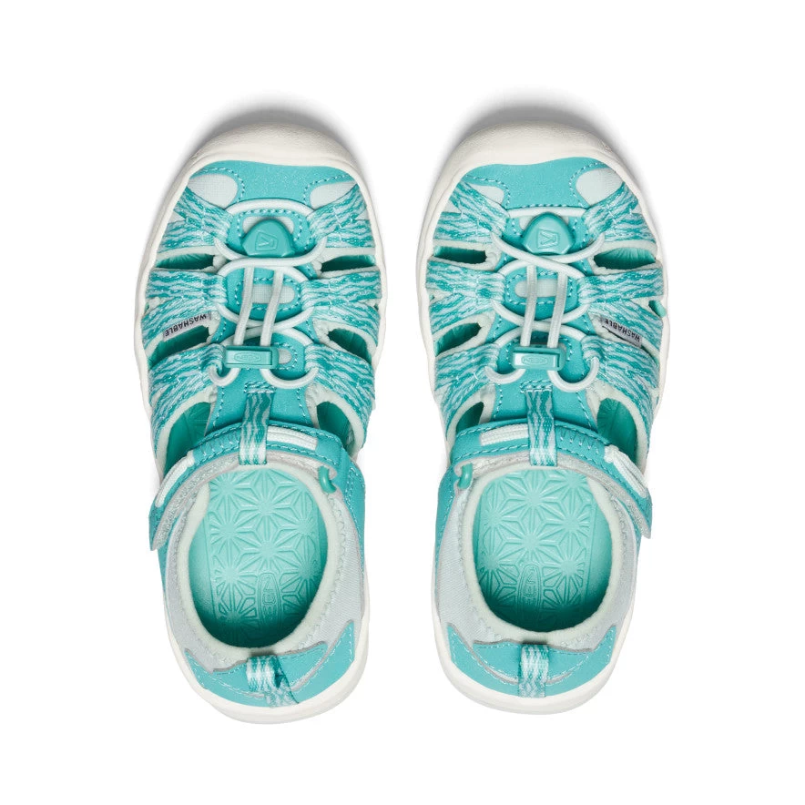 Keen Little Kids' Moxie Sandal | Waterfall/Blue Glass - Image 4
