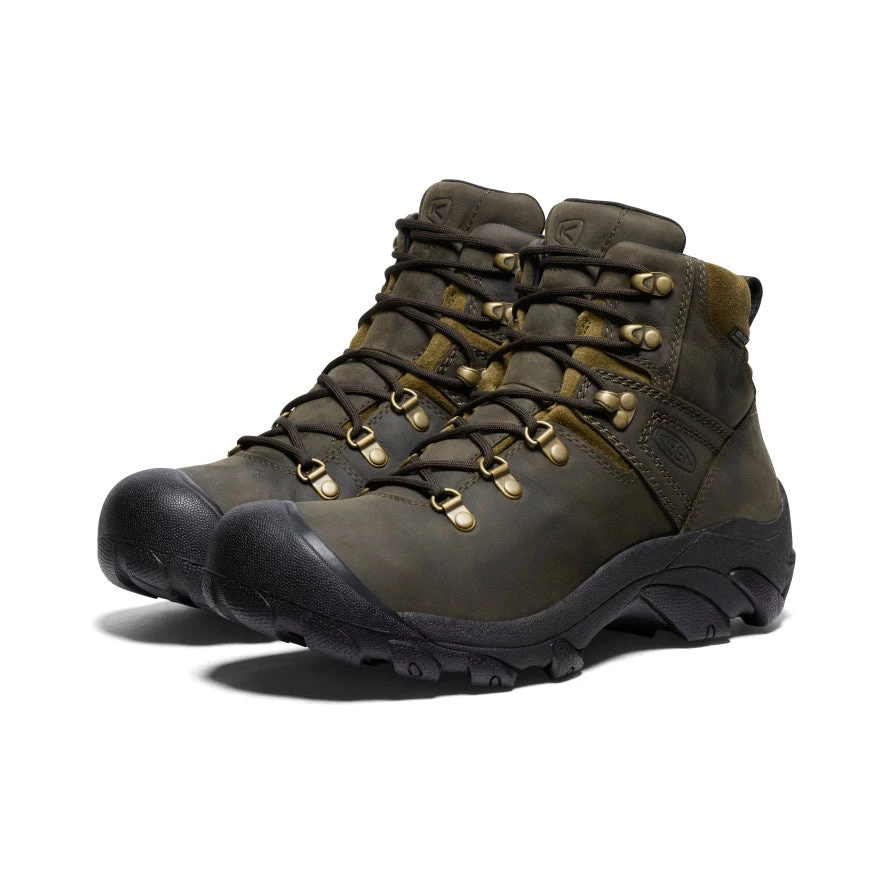 Keen Men's Pyrenees Waterproof Hiking Boot | Mulch/Military Olive - Image 2