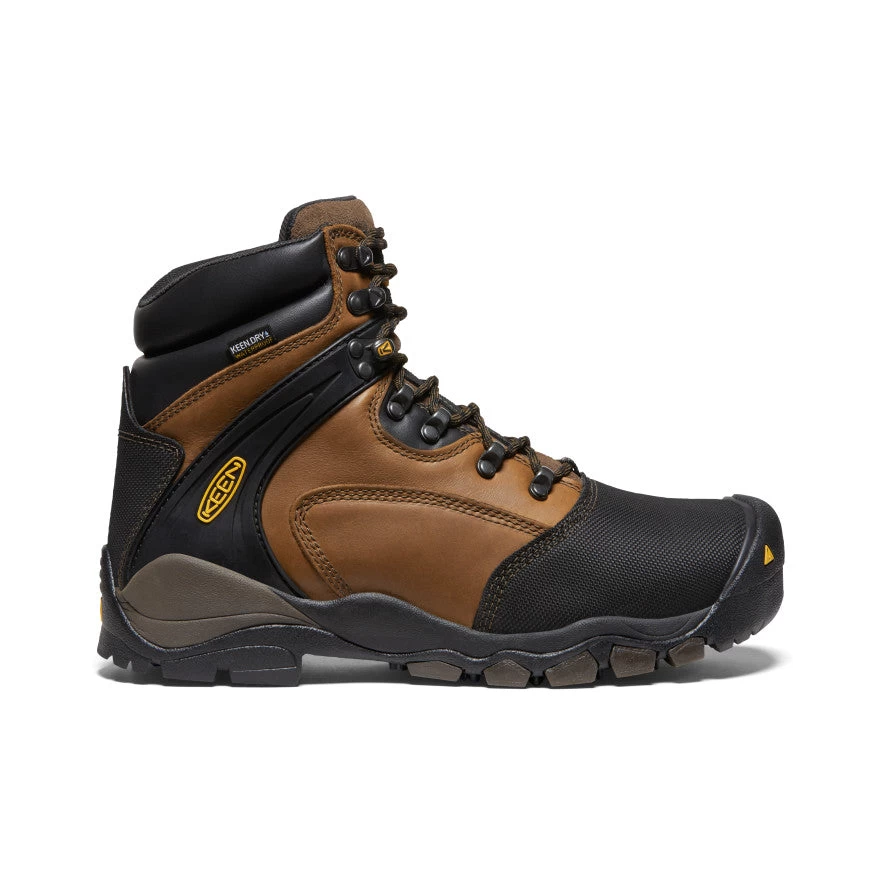 Keen Men's Louisville 6" MET Waterproof Boot (Steel Toe) | Slate Black