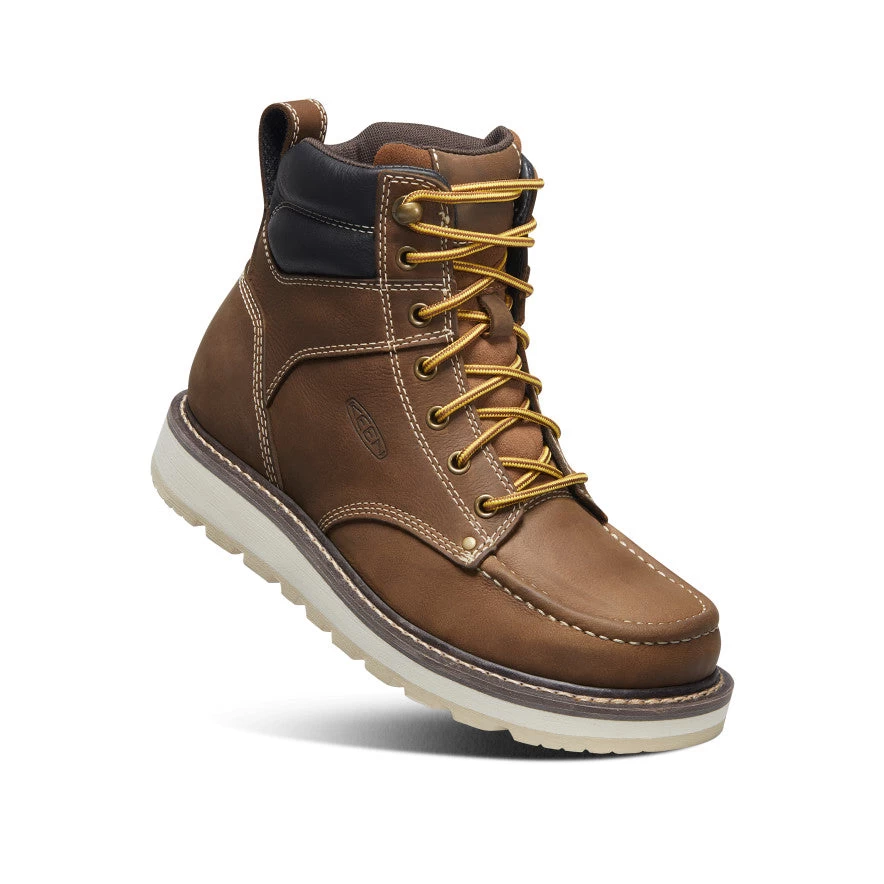 Keen Men's Cincinnati 6" Boot (Soft Toe) | Belgian/Sandshell - Image 3