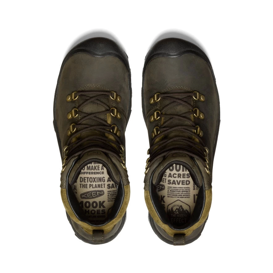 Keen Men's Pyrenees Waterproof Hiking Boot | Mulch/Military Olive - Image 4